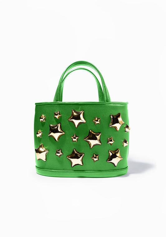 Star Mini Tote Green